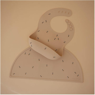 Babador De Silicone Infantil Mushie Bees - Bolso Coletor